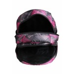Aqsa ASB47 Designer School Bag (Grey Pink Print)